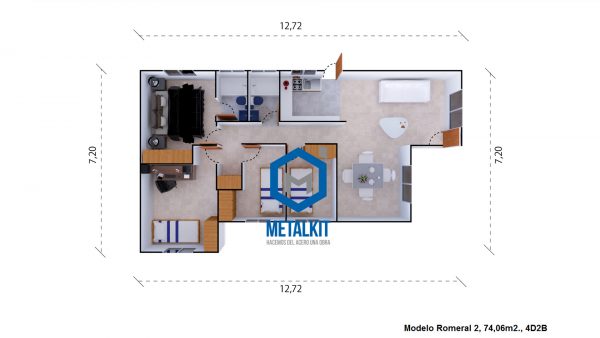 metalkit 74m2 4d plano