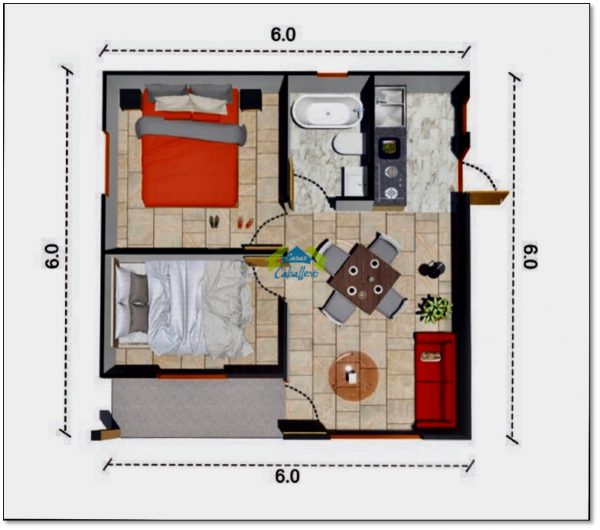 Casas Caballero plano modelo 36