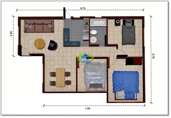 Casas Caballero plano modelo 54