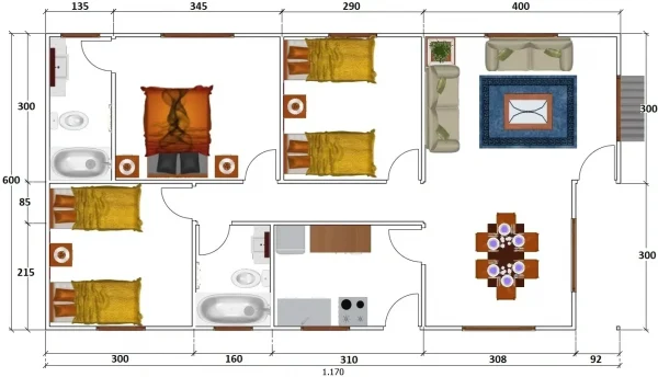 Casa Prefabricada 70 m²