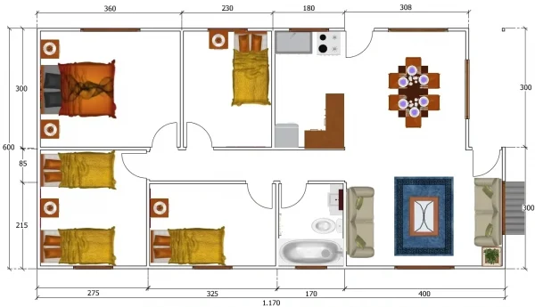 Casa Prefabricada 70 m²