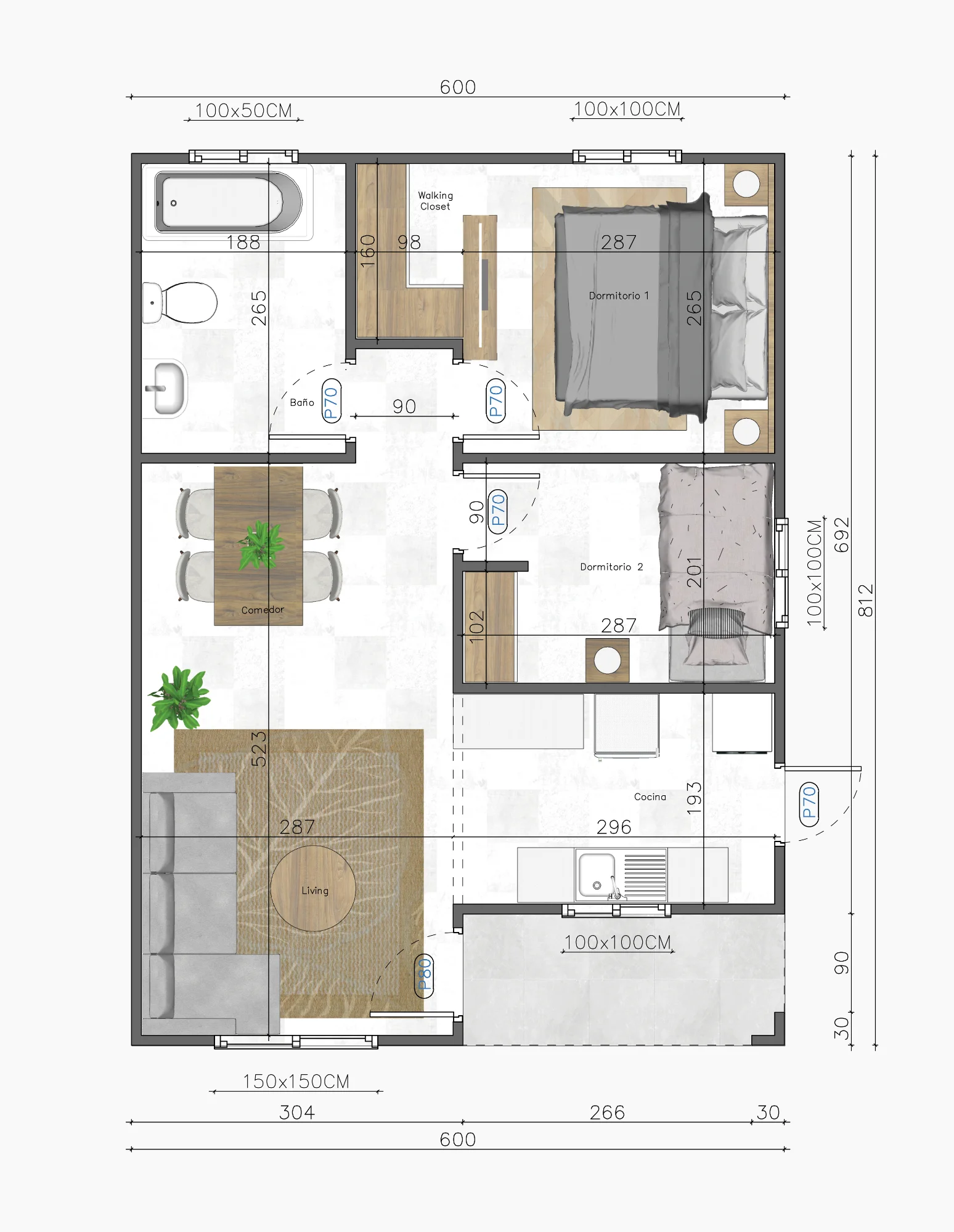 Modelo A-48 m² de METALKIT - Imagen 2